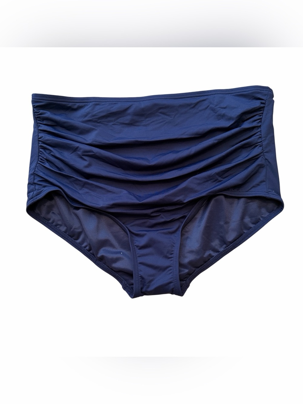 Lands' End Navy Blue High-Waist Bikini Bottoms